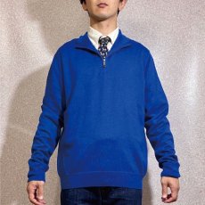 画像16: 「Brooks Brothers(ブルックスブラザーズ)」 ハーフジップ ブルー ニット (16)