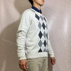 画像17: 「Tommy Hilfiger(トミーヒルフィガー)」アーガイル柄 Vネック ニット (17)