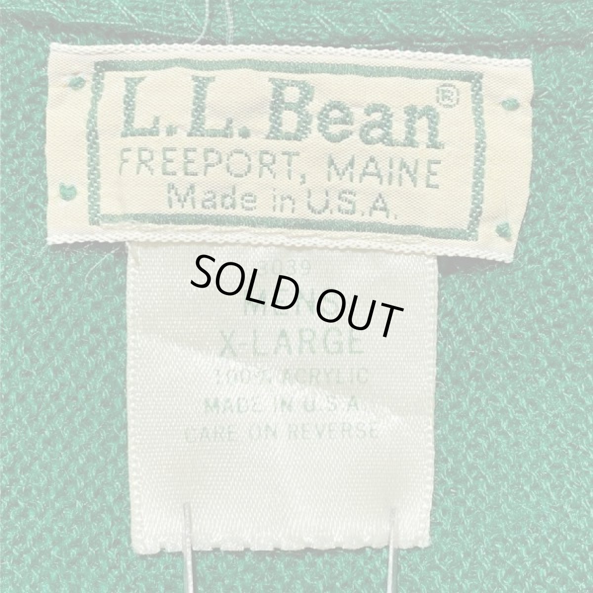 画像6: 「L.L.Bean(エルエルビーン)」 グリーン ニット カーディガン (6)
