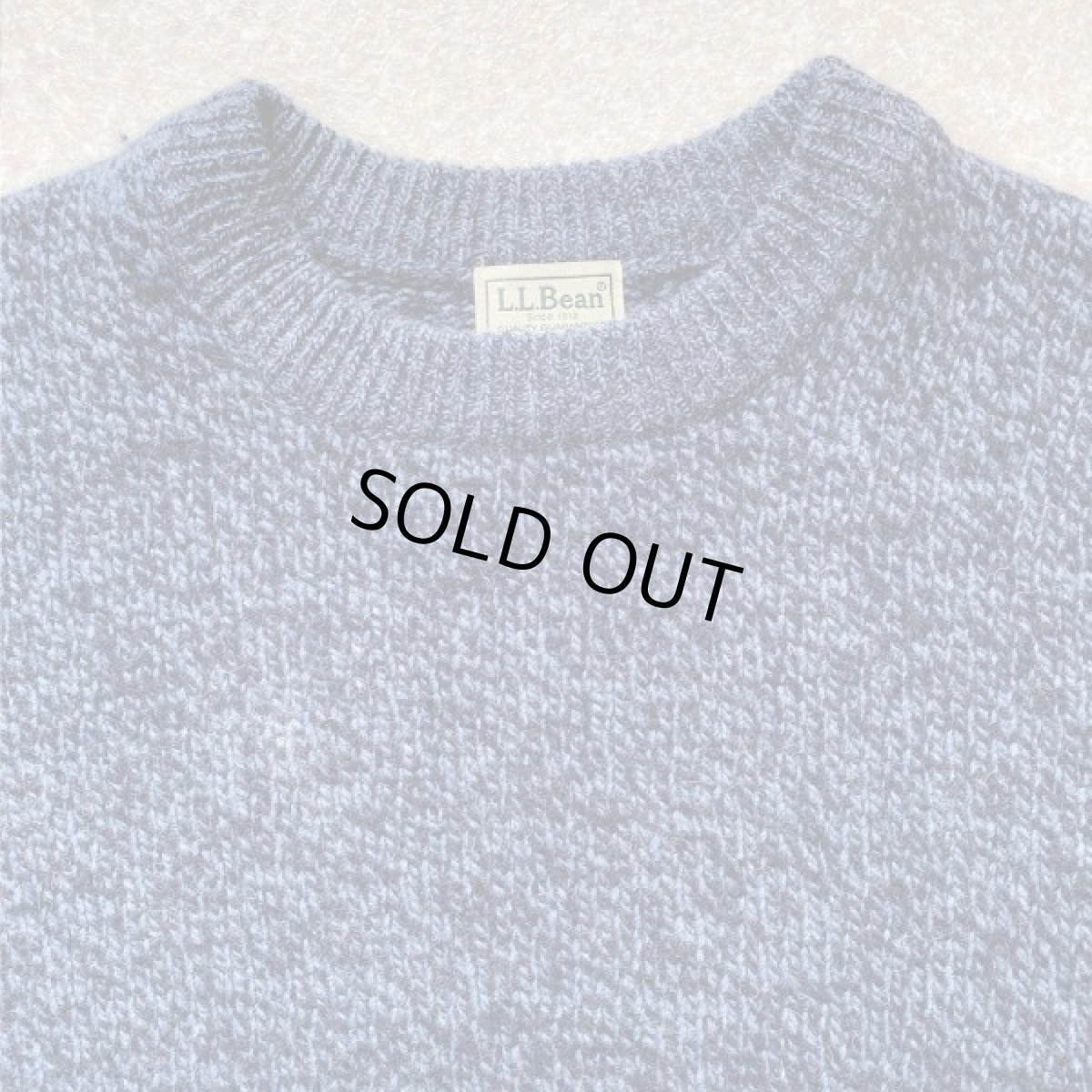 画像3: 「L.L.Bean(エルエルビーン)」ブルー メランジ ラムズウール 肉厚 ローゲージ クルーネック ニット (3)