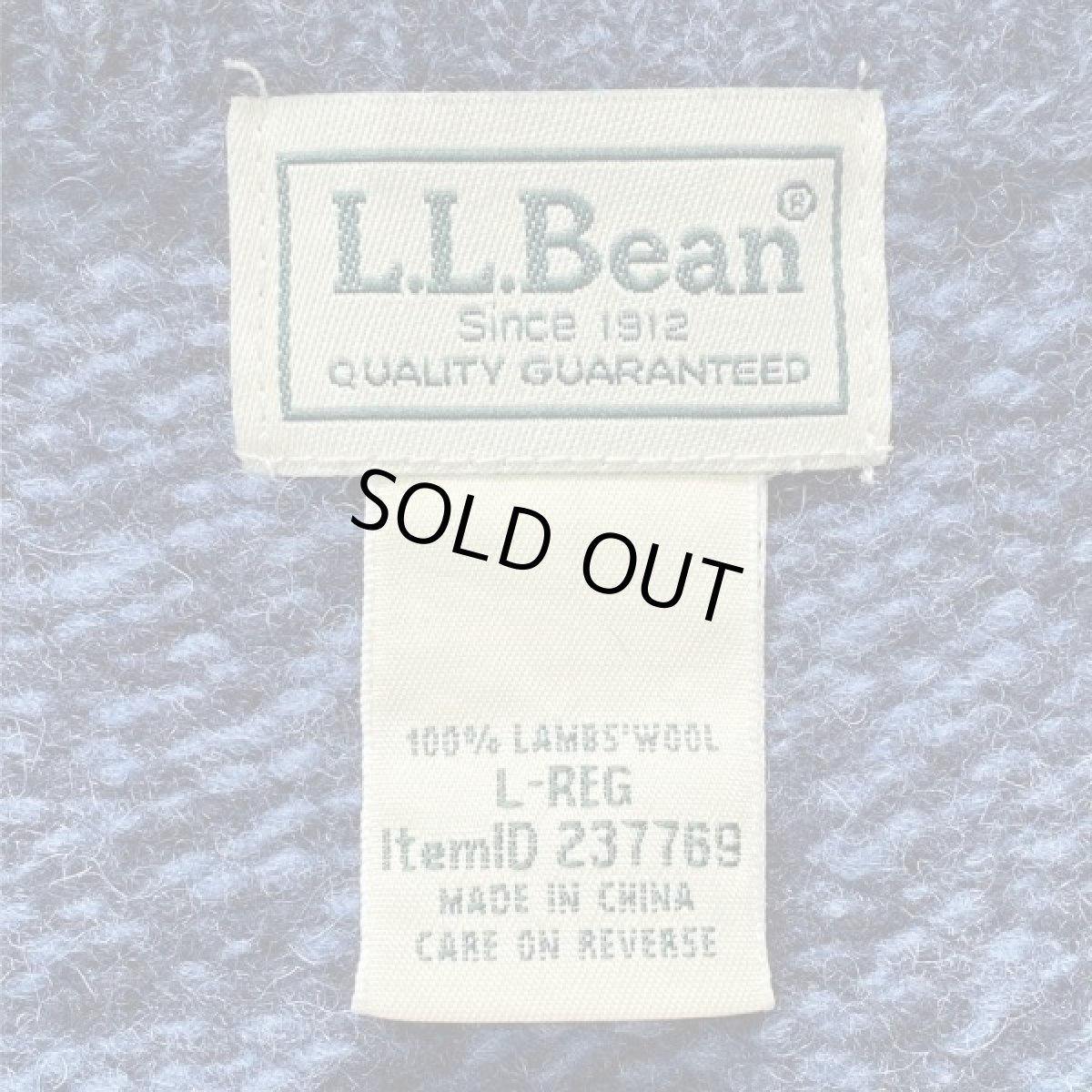 画像7: 「L.L.Bean(エルエルビーン)」ブルー メランジ ラムズウール 肉厚 ローゲージ クルーネック ニット (7)