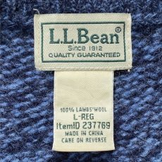 画像7: 「L.L.Bean(エルエルビーン)」ブルー メランジ ラムズウール 肉厚 ローゲージ クルーネック ニット (7)