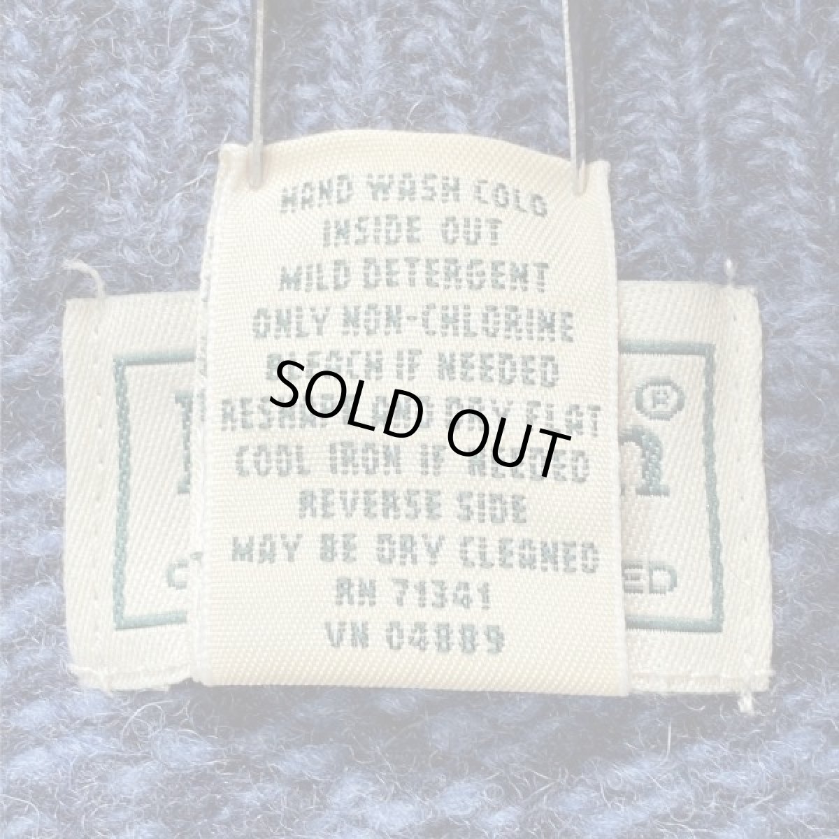 画像8: 「L.L.Bean(エルエルビーン)」ブルー メランジ ラムズウール 肉厚 ローゲージ クルーネック ニット (8)