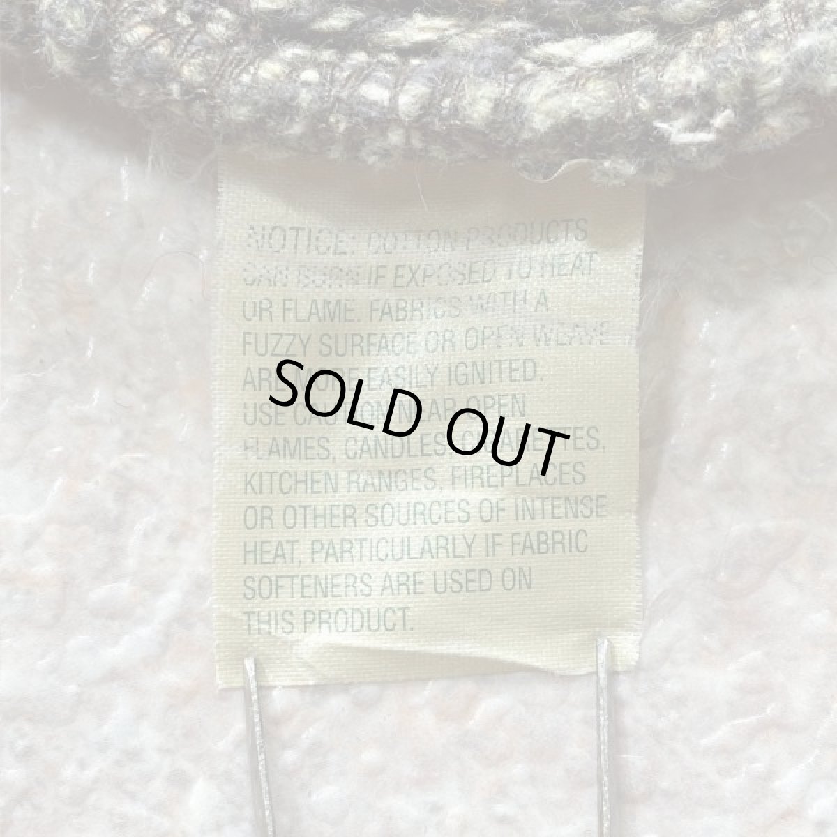 画像13: 「L.L.Bean(エルエルビーン)」USA製 メランジ 立畝 ブラウン シルク混 Vネック ニット (13)