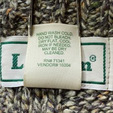 画像8: 「L.L.Bean(エルエルビーン)」USA製 メランジ 立畝 ブラウン シルク混 Vネック ニット (8)