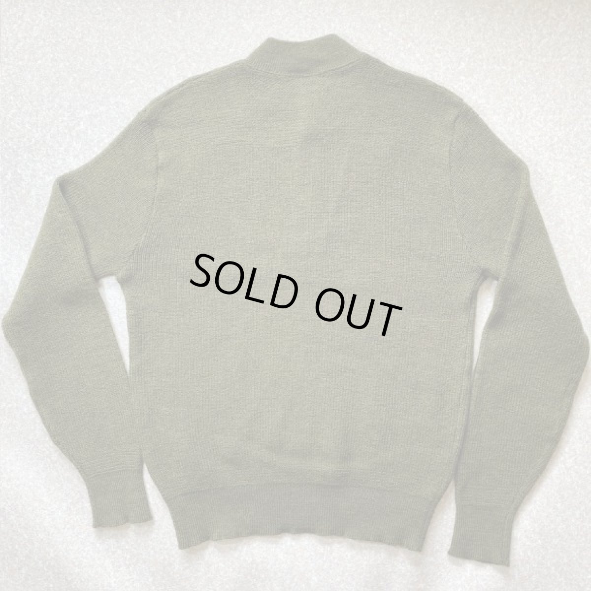 画像10: 「L.L.Bean(エルエルビーン)」 ハーフボタン オリーブ USA製 プルオーバー ニット (10)