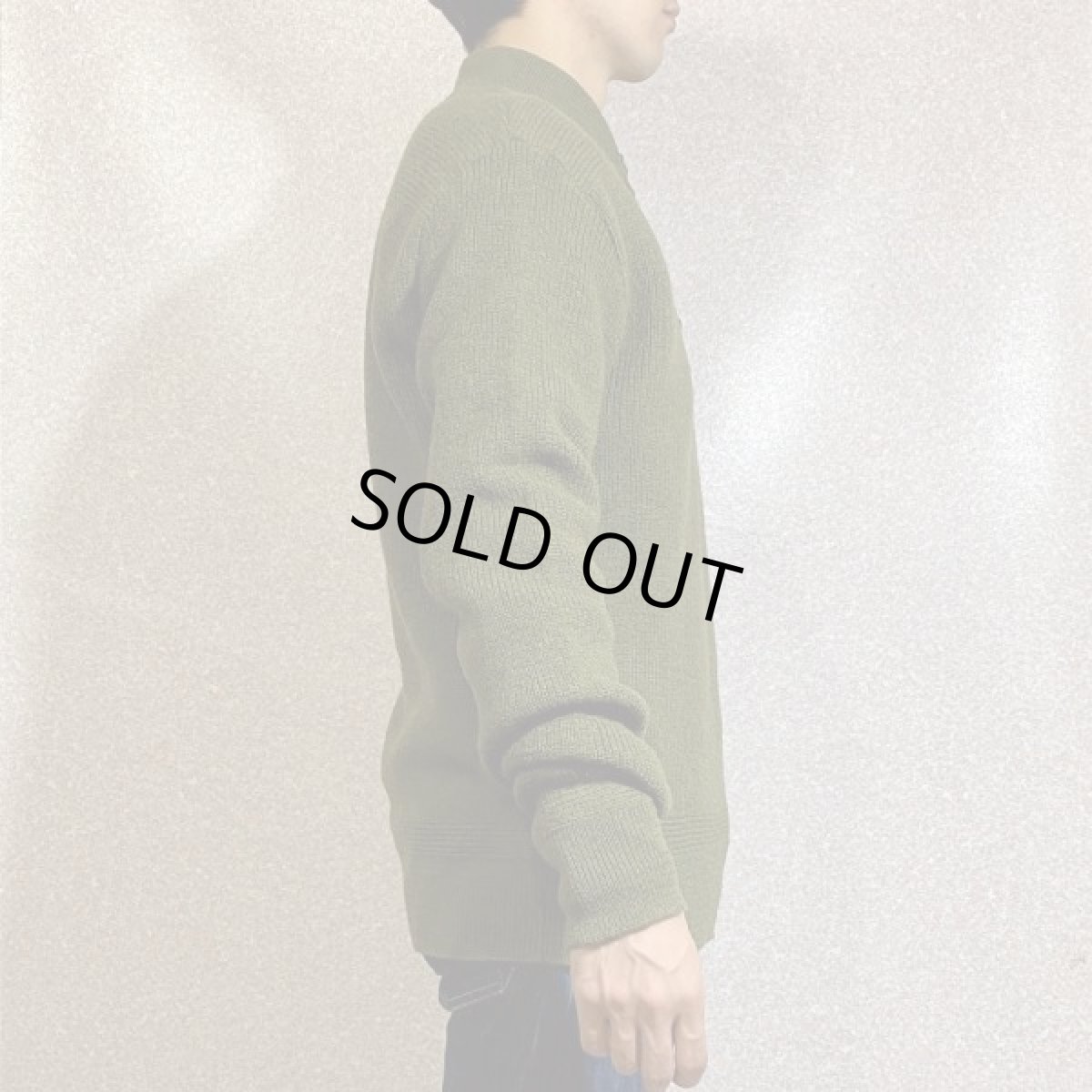 画像18: 「L.L.Bean(エルエルビーン)」 ハーフボタン オリーブ USA製 プルオーバー ニット (18)