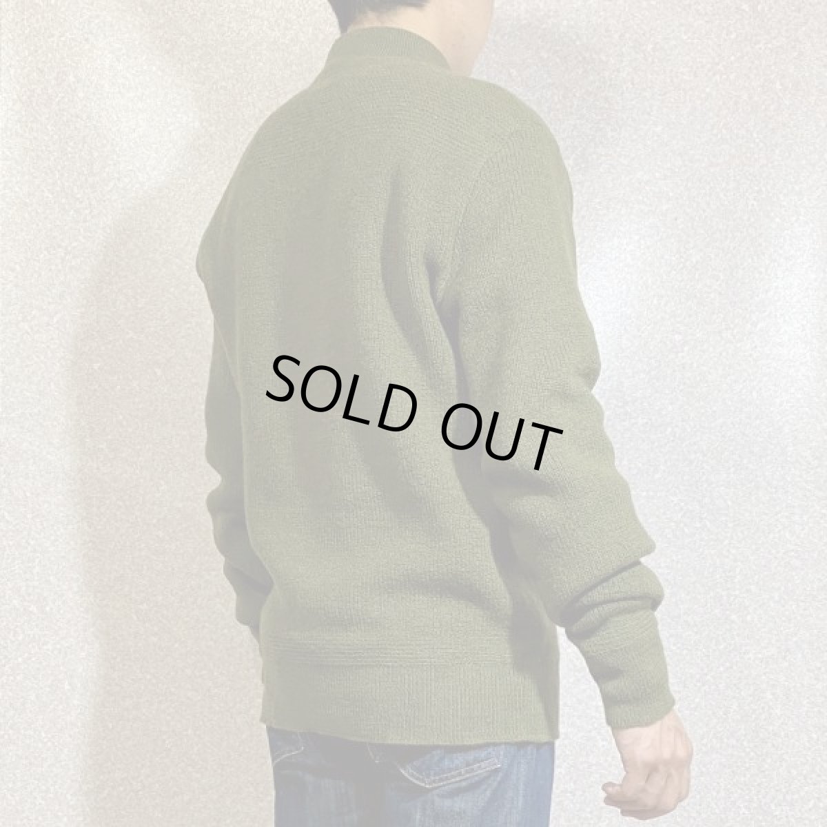 画像19: 「L.L.Bean(エルエルビーン)」 ハーフボタン オリーブ USA製 プルオーバー ニット (19)