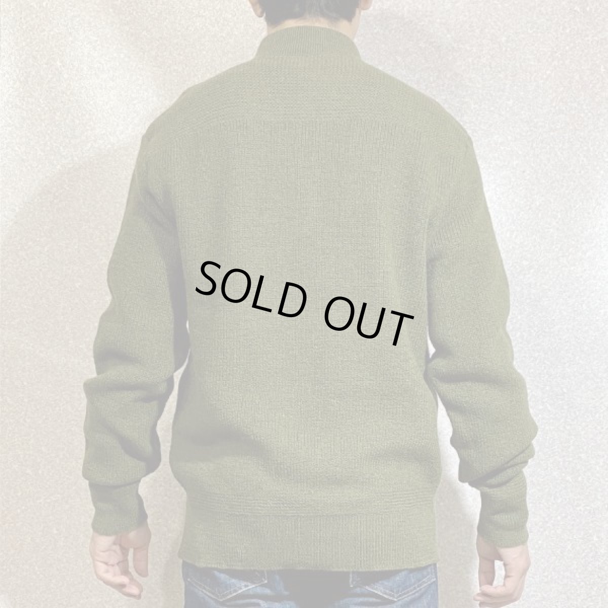 画像20: 「L.L.Bean(エルエルビーン)」 ハーフボタン オリーブ USA製 プルオーバー ニット (20)