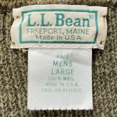 画像7: 「L.L.Bean(エルエルビーン)」 ハーフボタン オリーブ USA製 プルオーバー ニット (7)