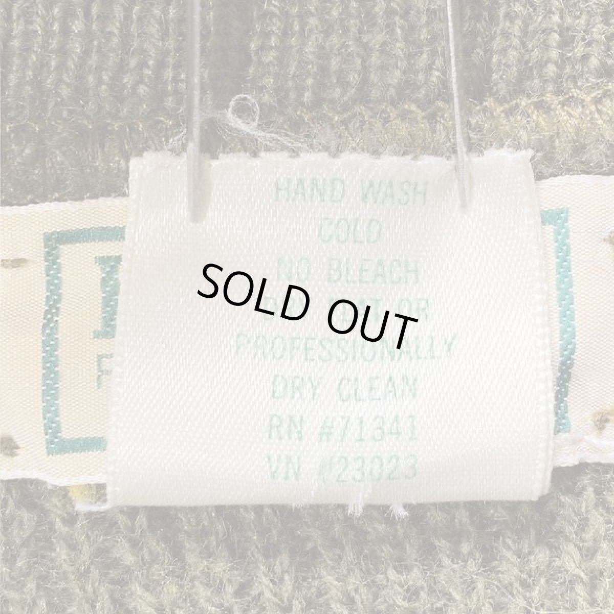 画像8: 「L.L.Bean(エルエルビーン)」 ハーフボタン オリーブ USA製 プルオーバー ニット (8)