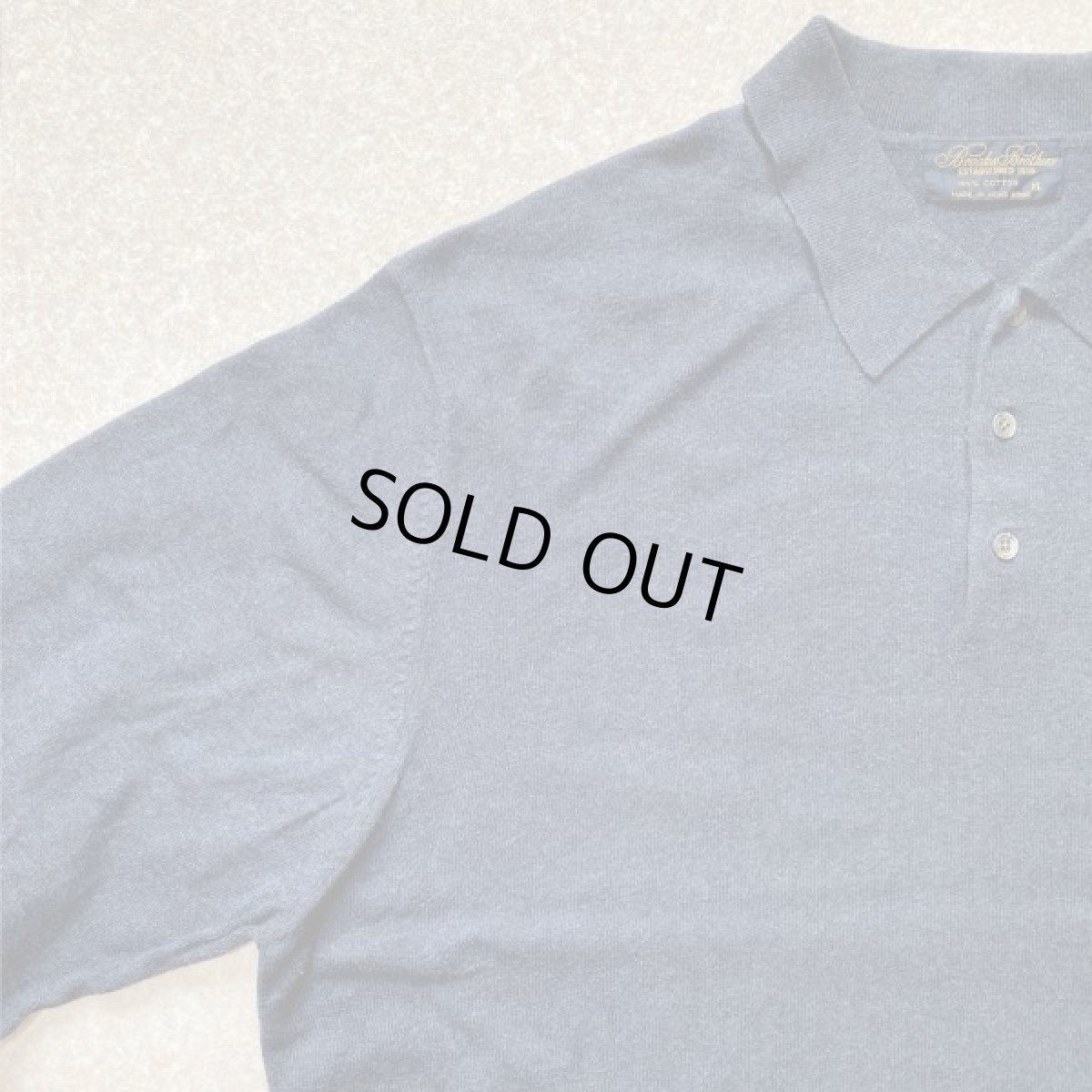 画像2: 「Brooks Brothers(ブルックスブラザーズ)」3ボタン 長袖ニットポロシャツ (2)