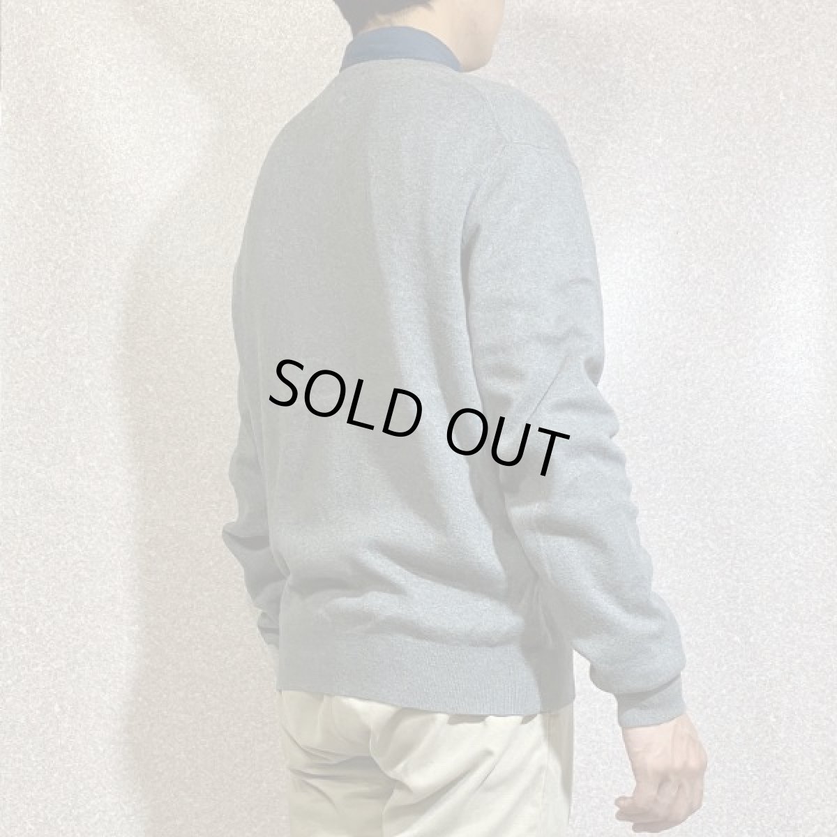 画像19: 「Polo RALPH LAUREN(ポロ ラルフローレン)」ピマコットン ポニー刺繍 Vネック ライトグレー ニット (19)