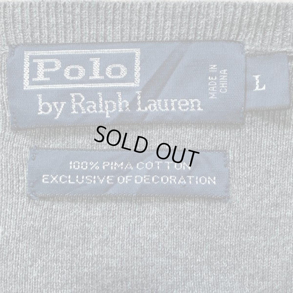 画像6: 「Polo RALPH LAUREN(ポロ ラルフローレン)」ピマコットン ポニー刺繍 Vネック ライトグレー ニット (6)