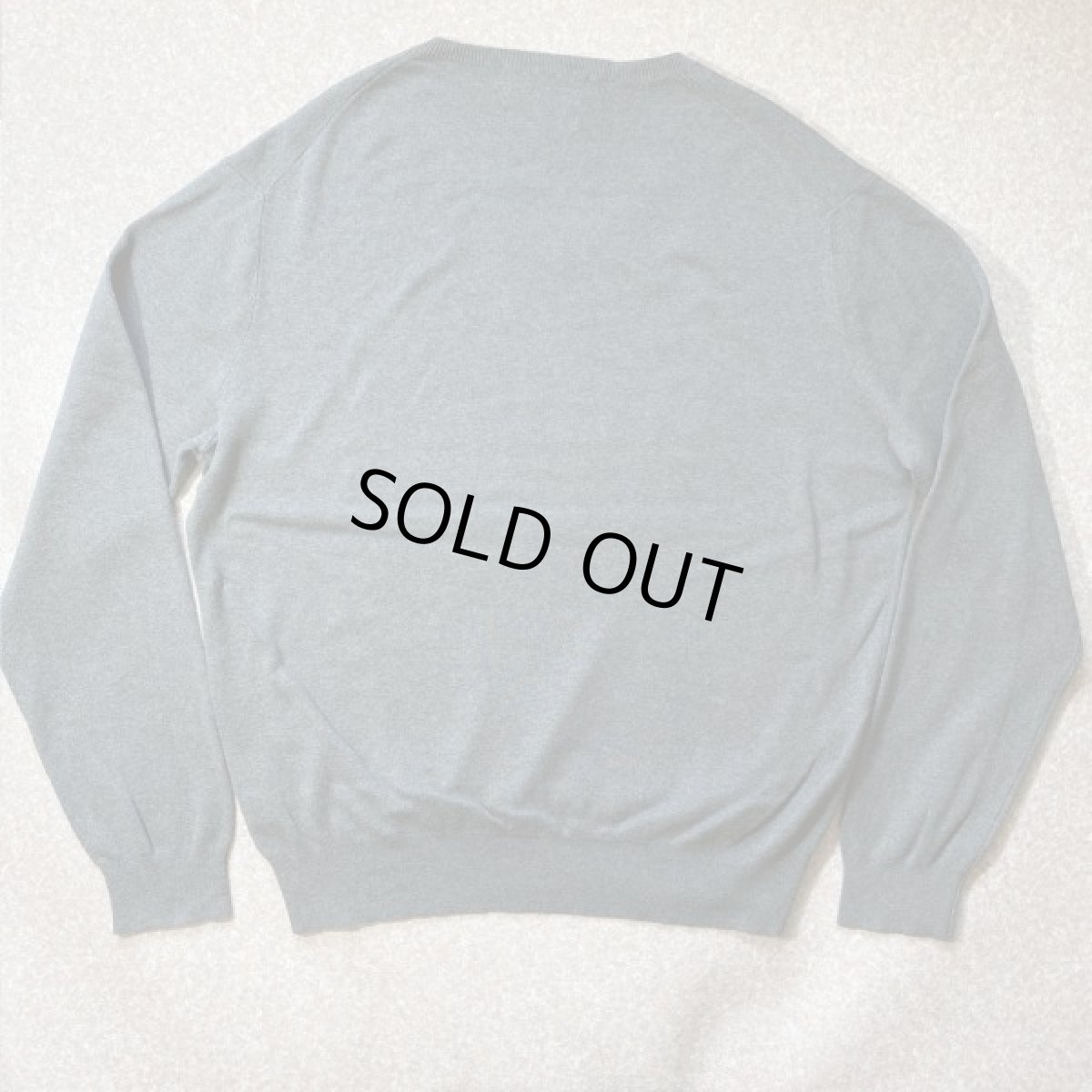 画像9: 「Polo RALPH LAUREN(ポロ ラルフローレン)」ピマコットン ポニー刺繍 Vネック ライトグレー ニット (9)