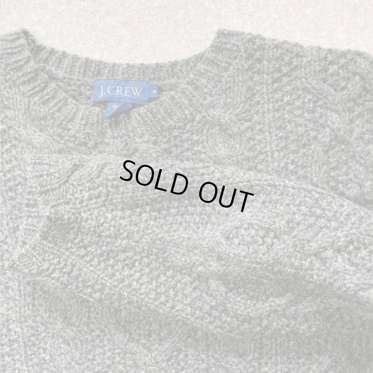 画像12: 「J.Crew(J.クルー)」ウール チャコール アラン フィッシャーマンズ セーター ニット (12)