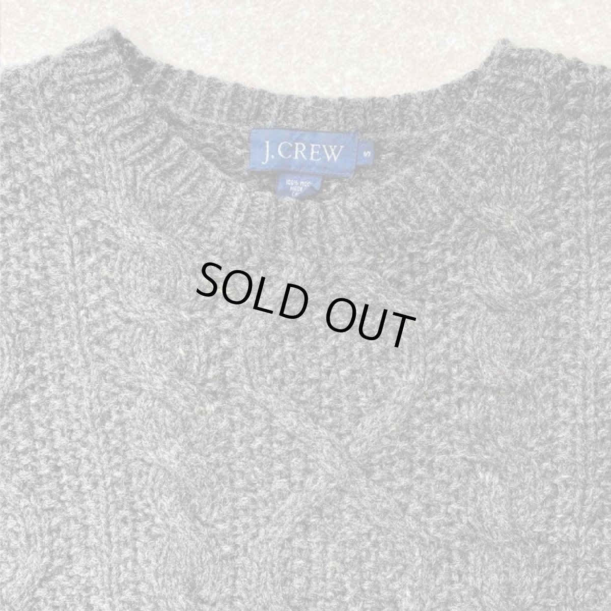 画像3: 「J.Crew(J.クルー)」ウール チャコール アラン フィッシャーマンズ セーター ニット (3)