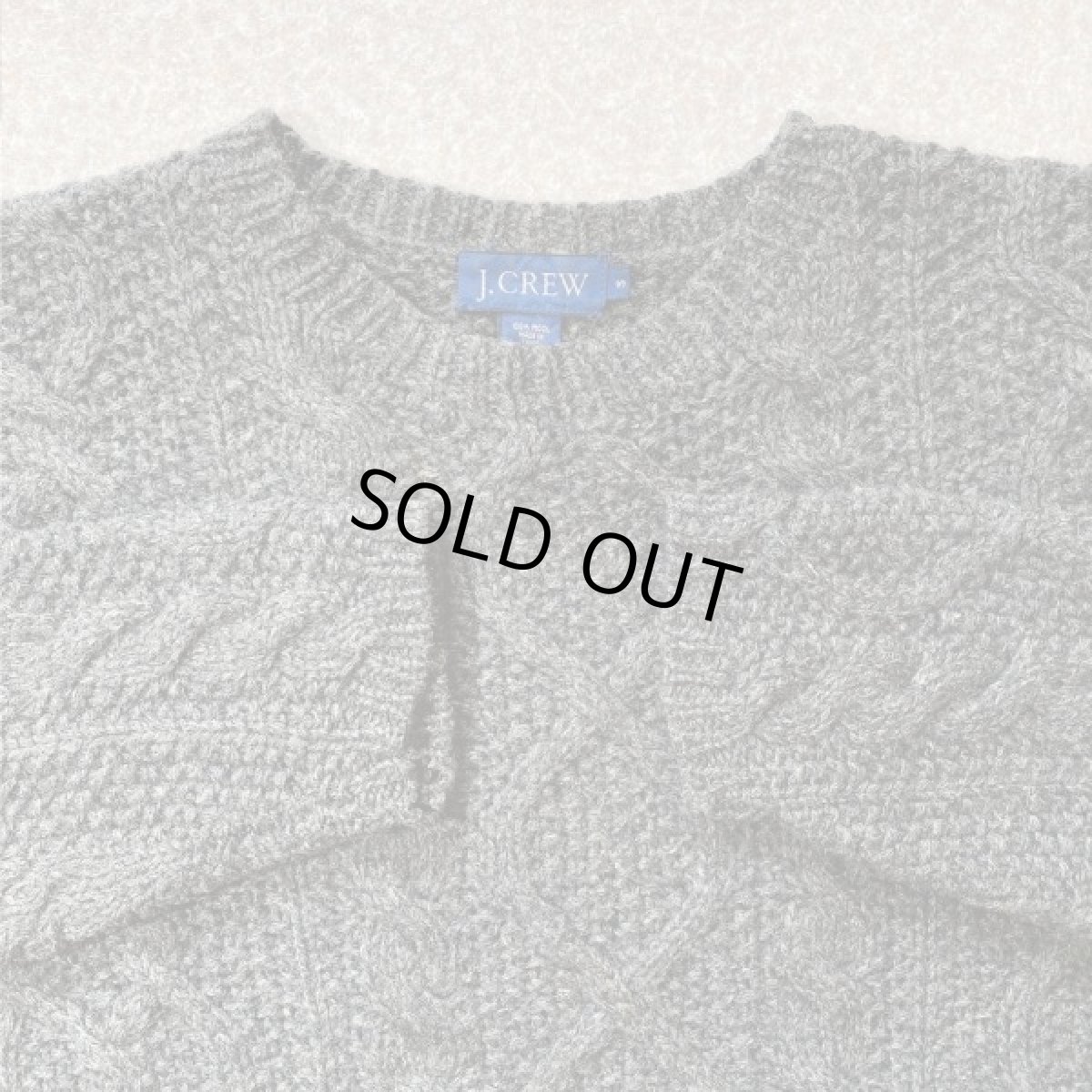 画像6: 「J.Crew(J.クルー)」ウール チャコール アラン フィッシャーマンズ セーター ニット (6)