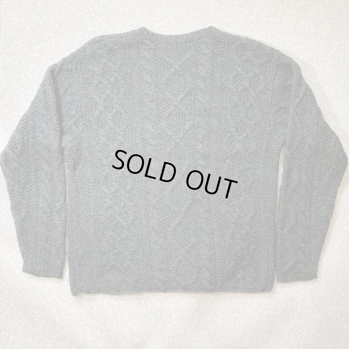 画像8: 「J.Crew(J.クルー)」ウール チャコール アラン フィッシャーマンズ セーター ニット (8)