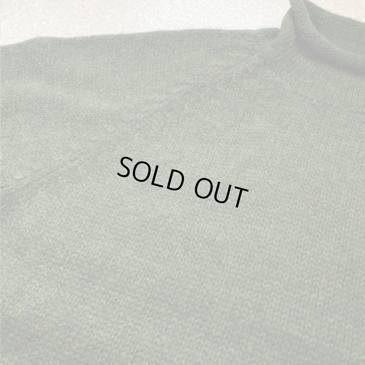 画像14: 「J.Crew(J.クルー)」ウール  ラグランスリーブ オリーブ ロールネック ニット (14)