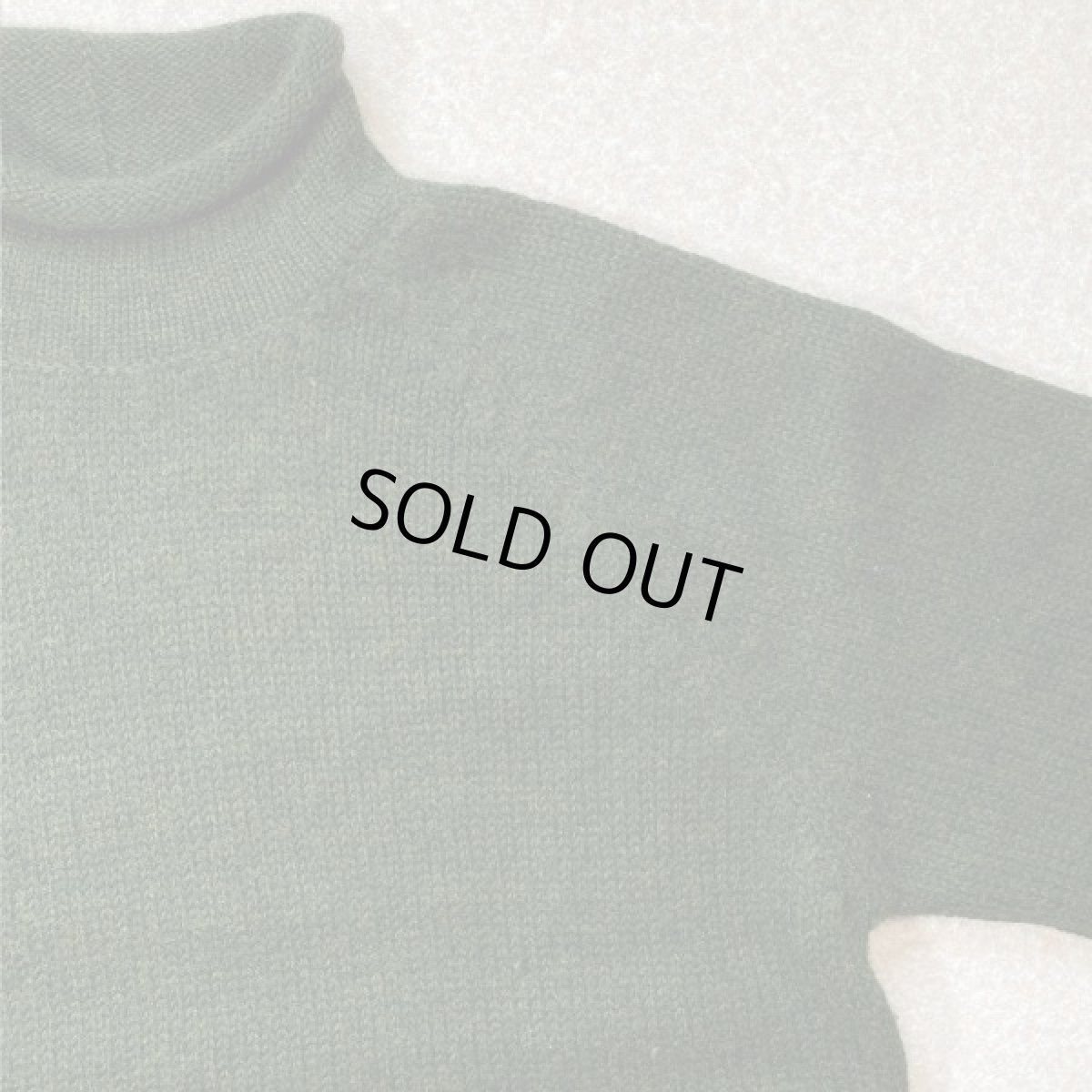 画像4: 「J.Crew(J.クルー)」ウール  ラグランスリーブ オリーブ ロールネック ニット (4)