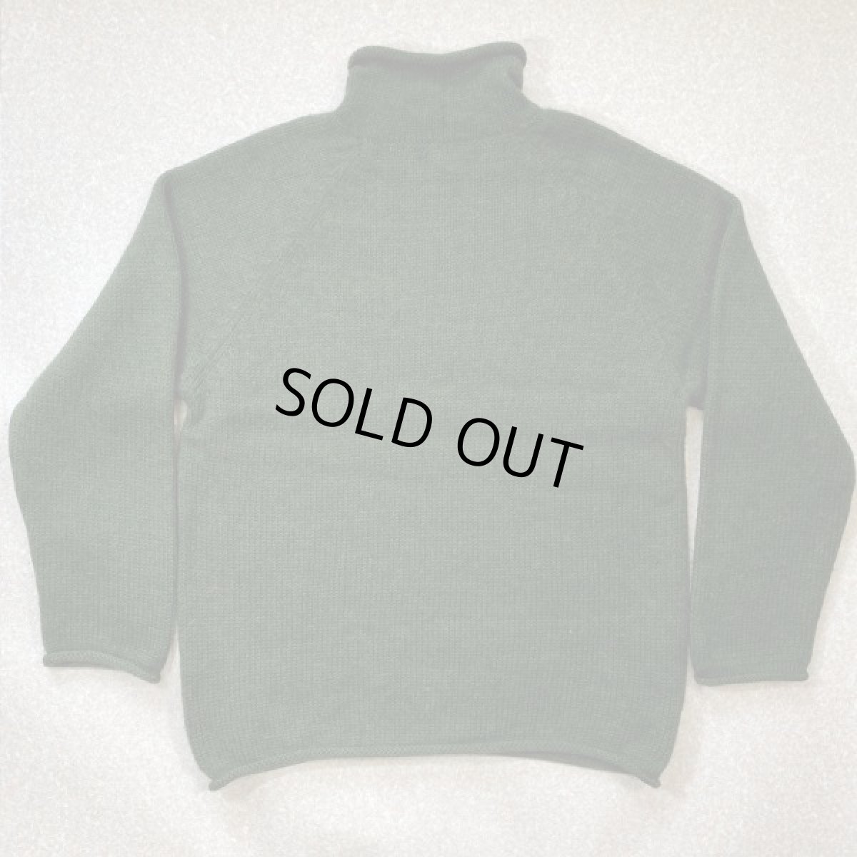 画像9: 「J.Crew(J.クルー)」ウール  ラグランスリーブ オリーブ ロールネック ニット (9)