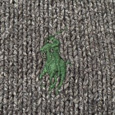 画像5: 「POLO RALPH LAUREN(ポロ ラルフローレン)」ハーフジップ ポニー刺繍 チャコール コットン ニット (5)