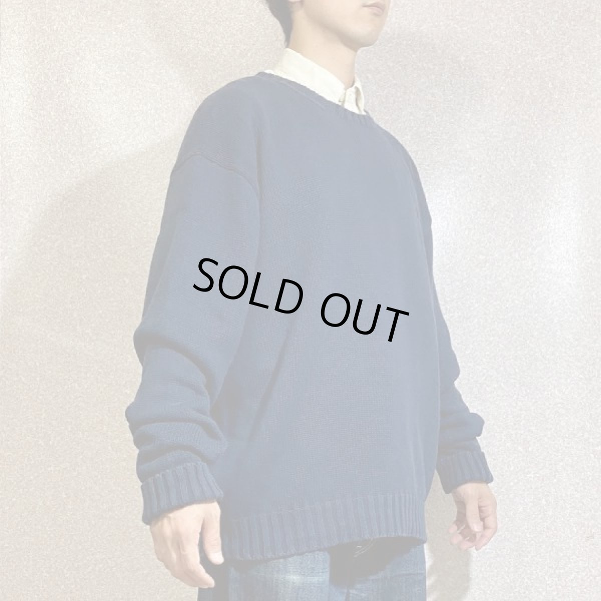 画像17: 「Polo RALPH LAUREN(ポロ ラルフローレン)」ポニー刺繍 クルーネック ネイビー ニット (17)