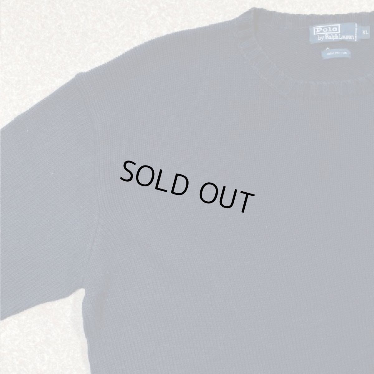 画像2: 「Polo RALPH LAUREN(ポロ ラルフローレン)」ポニー刺繍 クルーネック ネイビー ニット (2)