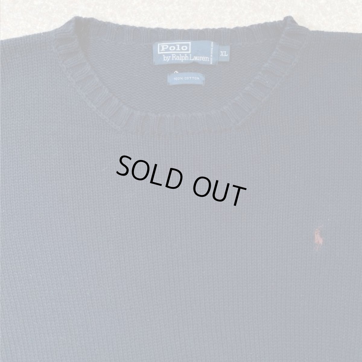 画像3: 「Polo RALPH LAUREN(ポロ ラルフローレン)」ポニー刺繍 クルーネック ネイビー ニット (3)