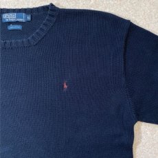 画像4: 「Polo RALPH LAUREN(ポロ ラルフローレン)」ポニー刺繍 クルーネック ネイビー ニット (4)