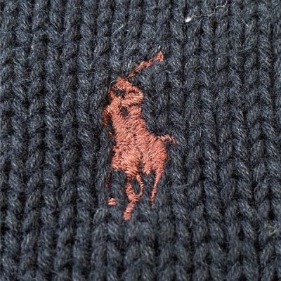 画像1: 「Polo RALPH LAUREN(ポロ ラルフローレン)」ポニー刺繍 クルーネック ネイビー ニット