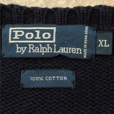 画像6: 「Polo RALPH LAUREN(ポロ ラルフローレン)」ポニー刺繍 クルーネック ネイビー ニット (6)