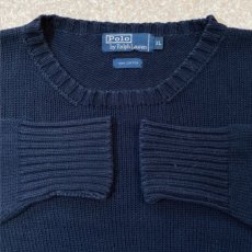 画像7: 「Polo RALPH LAUREN(ポロ ラルフローレン)」ポニー刺繍 クルーネック ネイビー ニット (7)