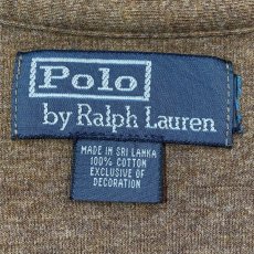 画像8: 「Polo RALPH LAUREN(ポロ ラルフローレン)」ハーフジップ ポニー刺繍 キャメル コットン ニット (8)