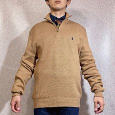 画像16: 「POLO RALPH LAUREN(ポロ ラルフローレン)」ポニー刺繍 ハーフジップ コーヒーブラウン ニット (16)