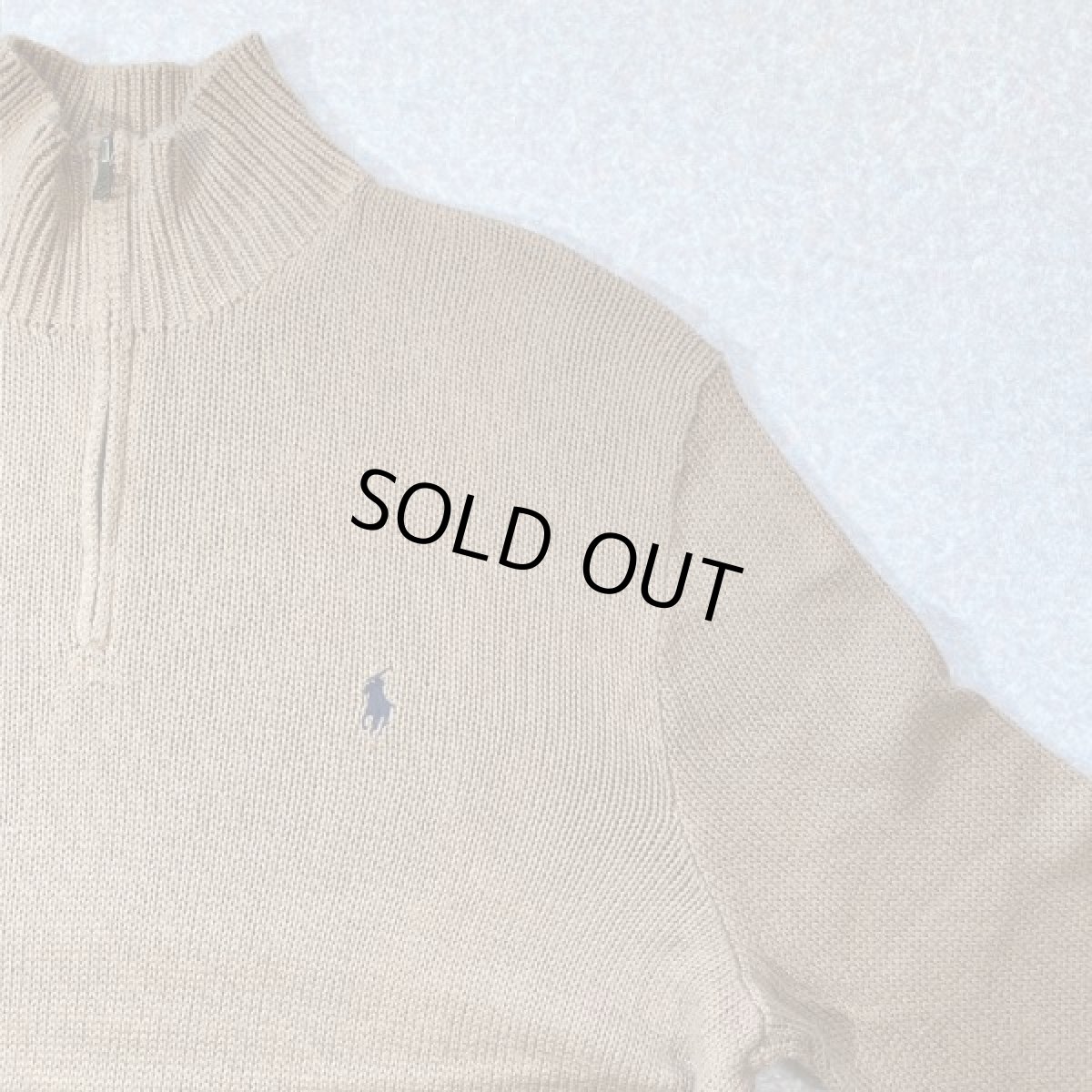 画像4: 「POLO RALPH LAUREN(ポロ ラルフローレン)」ポニー刺繍 ハーフジップ コーヒーブラウン ニット (4)