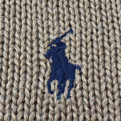 画像1: 「POLO RALPH LAUREN(ポロ ラルフローレン)」ポニー刺繍 ハーフジップ コーヒーブラウン ニット