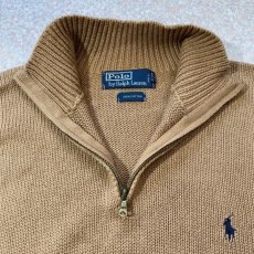 画像6: 「POLO RALPH LAUREN(ポロ ラルフローレン)」ポニー刺繍 ハーフジップ コーヒーブラウン ニット (6)