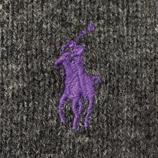 画像5: 「Polo RALPH LAUREN(ポロ ラルフローレン)」ラムズウール ポニー刺繍 Vネック チャコール ニット (5)