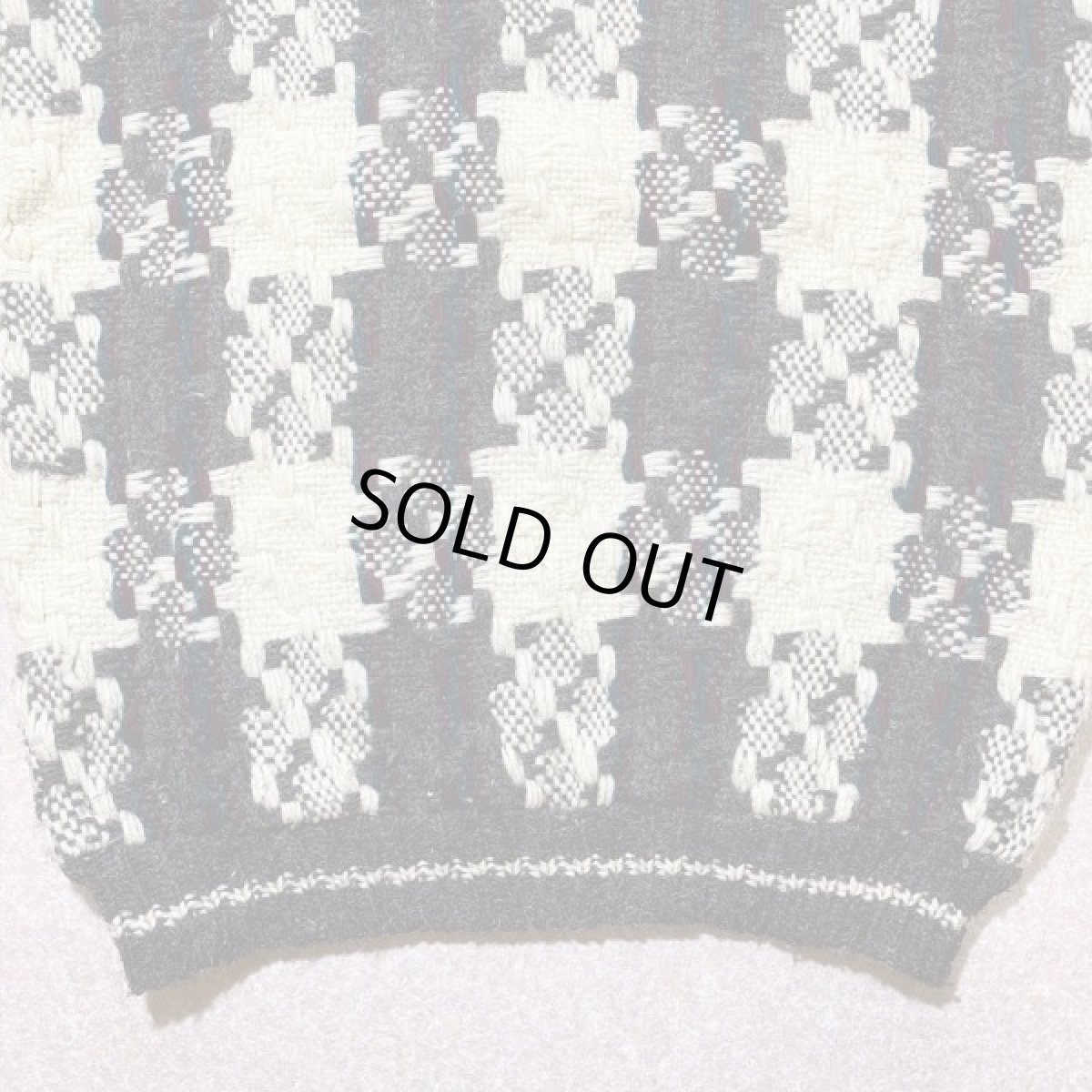 画像10: 「San Cristobal(サン クリストバル)」チェック クルーネック ハンドニット (10)