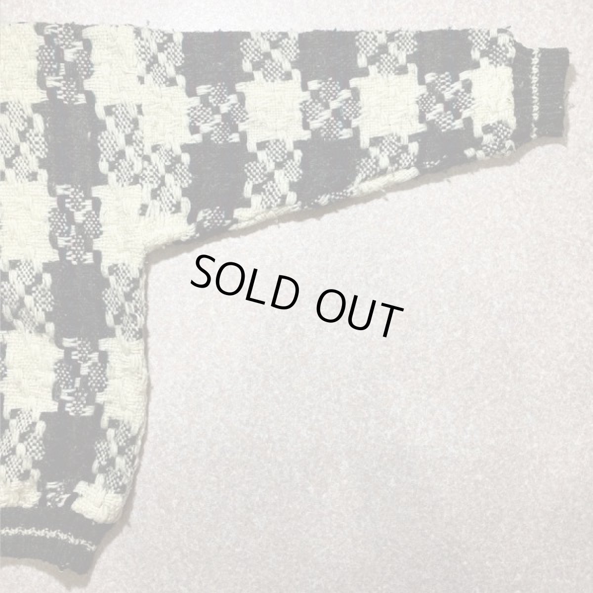 画像12: 「San Cristobal(サン クリストバル)」チェック クルーネック ハンドニット (12)