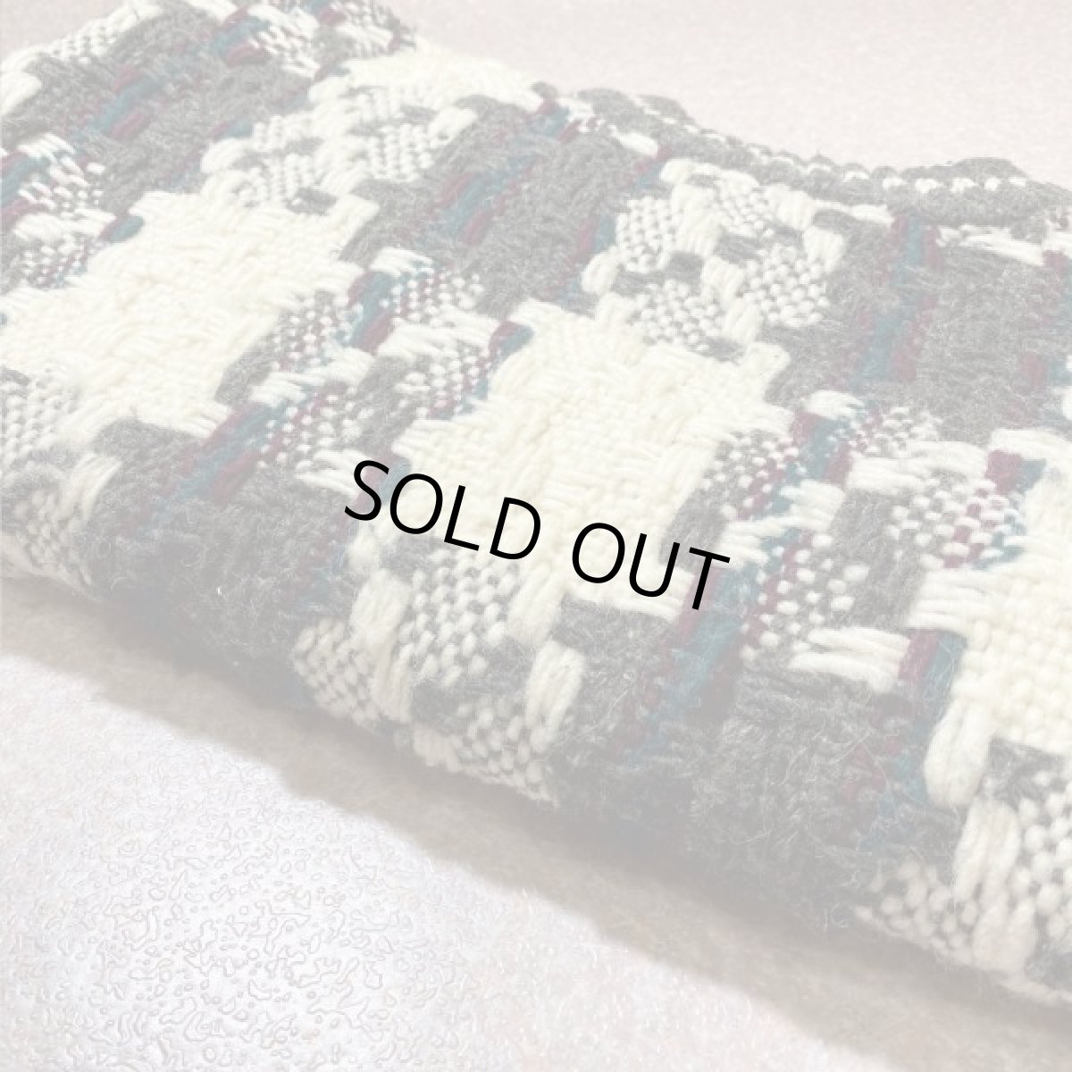 画像14: 「San Cristobal(サン クリストバル)」チェック クルーネック ハンドニット (14)