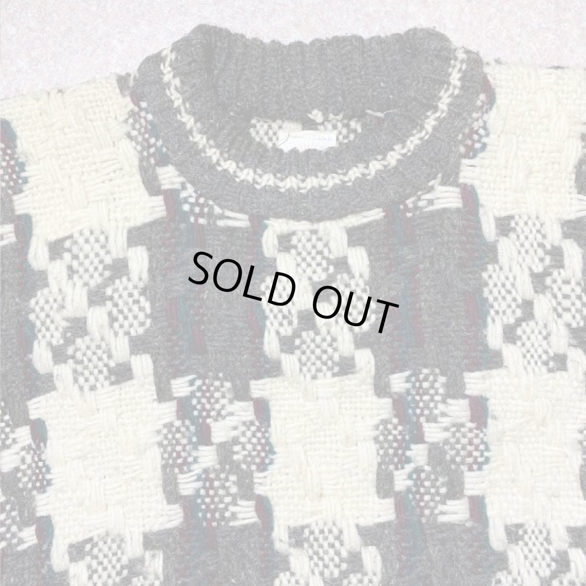 画像3: 「San Cristobal(サン クリストバル)」チェック クルーネック ハンドニット (3)