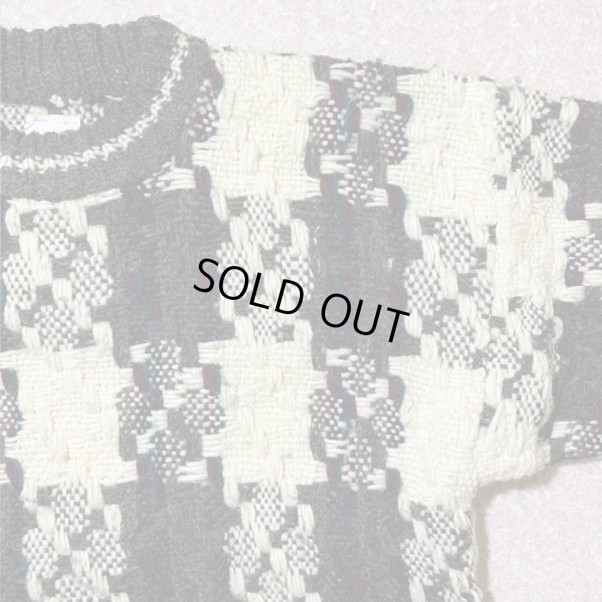 画像4: 「San Cristobal(サン クリストバル)」チェック クルーネック ハンドニット (4)