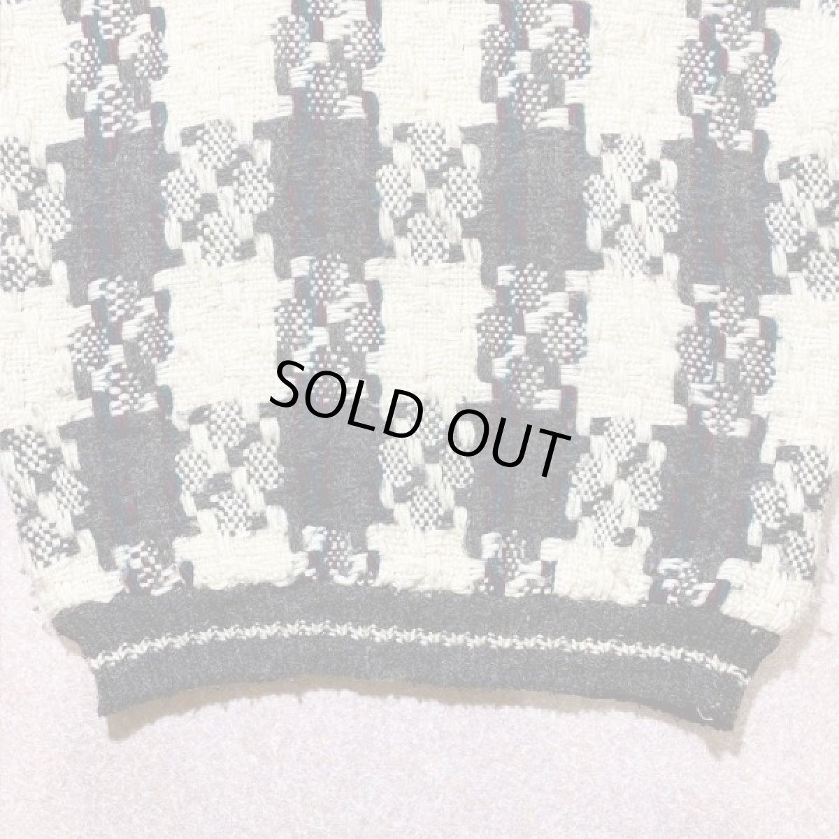 画像5: 「San Cristobal(サン クリストバル)」チェック クルーネック ハンドニット (5)