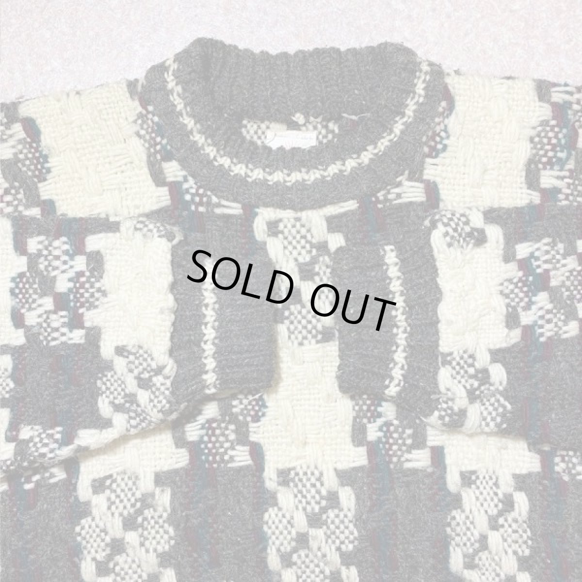 画像6: 「San Cristobal(サン クリストバル)」チェック クルーネック ハンドニット (6)