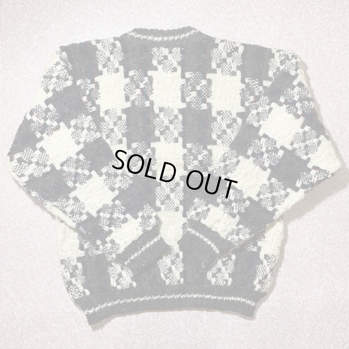 画像8: 「San Cristobal(サン クリストバル)」チェック クルーネック ハンドニット (8)