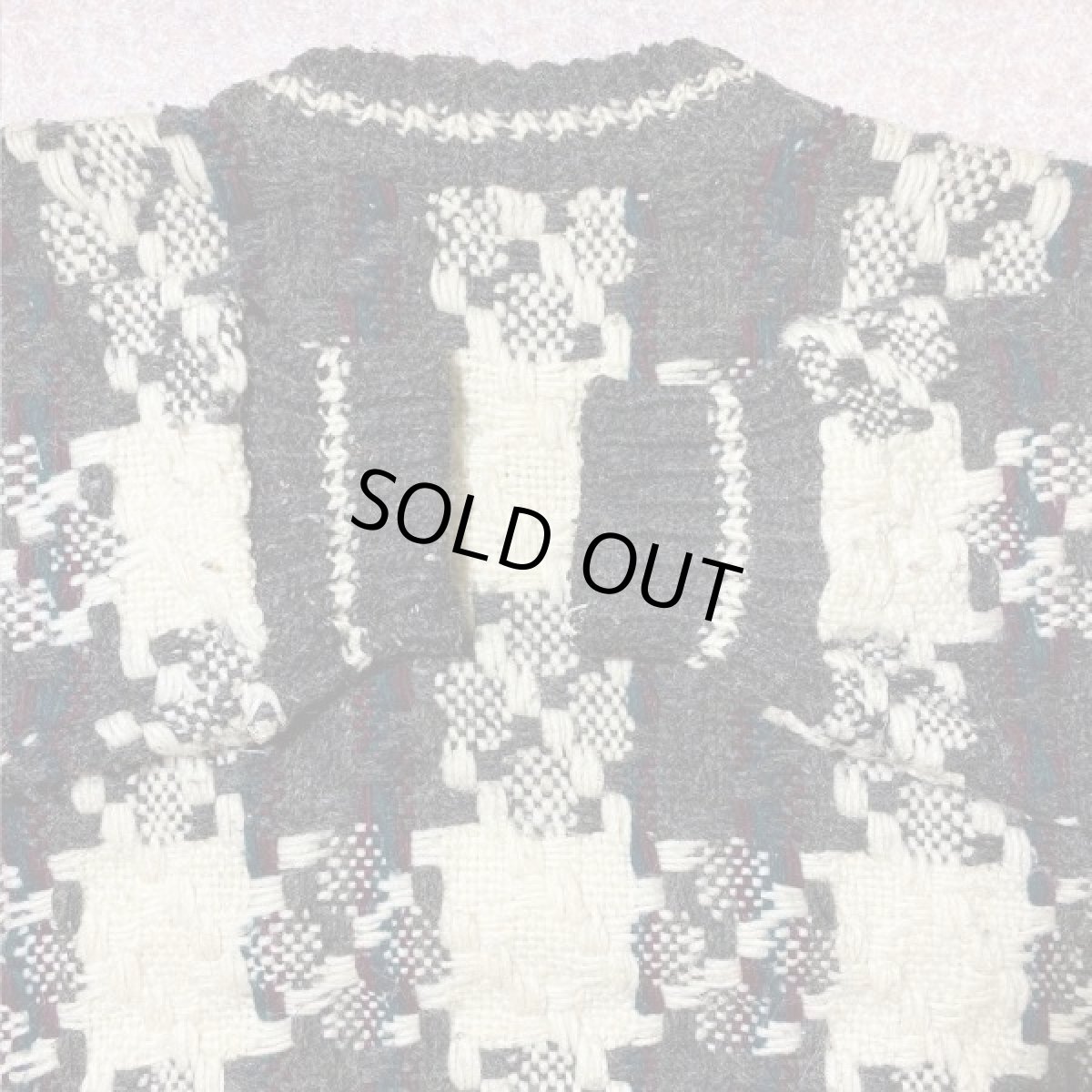 画像9: 「San Cristobal(サン クリストバル)」チェック クルーネック ハンドニット (9)