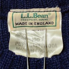 画像7: 「L.L.Bean(エルエルビーン)」ネイビー コマンド イングランド製 ウール ニット (7)